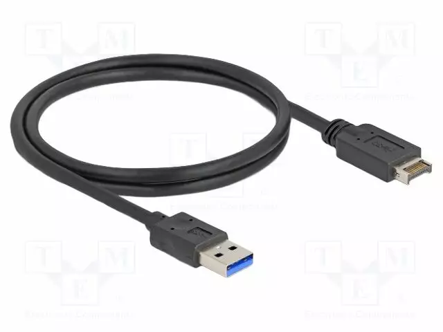 KAAPELI - USB A PISTOKE,USB TYPE-E KEY A PISTOKE - 0,8M - MUSTA - USB kaapelit ja adapterit - DELOCK-85411 - 1