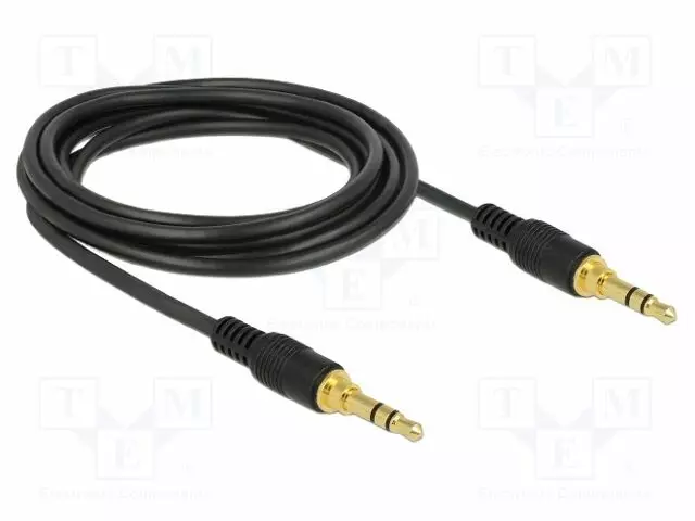 KAAPELI - JACK 3,5MM 3PIN PISTOKE,MOLEMMIN PUOLIN - 3M - MUSTA - Muut audio-videokaapelit - DELOCK-85551 - 1