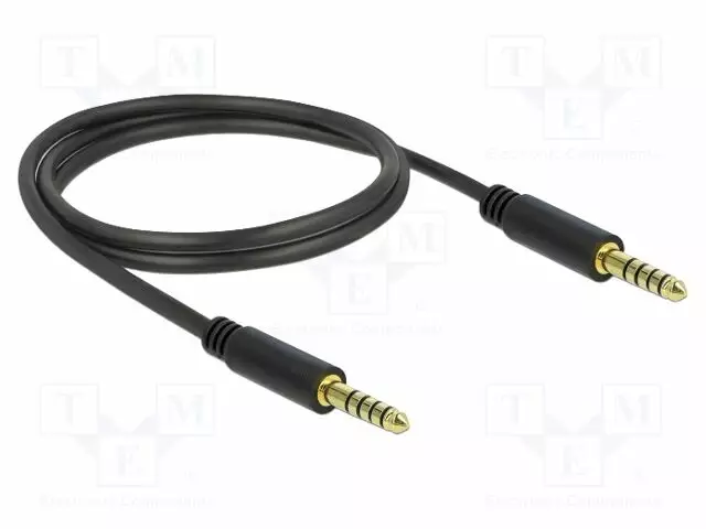 KAAPELI - JACK 4,4MM 5PIN PISTOKE,MOLEMMIN PUOLIN - 1M - MUSTA - Muut audio-videokaapelit - DELOCK-85791 - 1