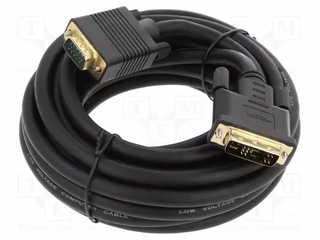 KAAPELI - DVI-A (12+5) PISTOKE,VGA PISTOKE - SINGLE LINK - PIT: 5M - HDMI, DVI, DisplayPort johdot - DELOCK-86751 - 1