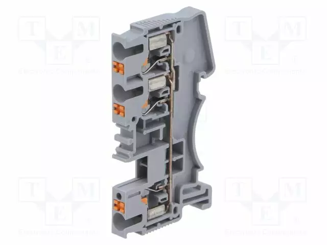 LIITIN: KISKO-DS - DIN-KISKOLLE - JOUSIPURISTIN - HARMAA - 0,2÷4MM2 - Kiskoliittimet - DS2.5-TW-01P-11 - 1