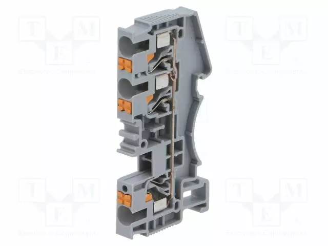 LIITIN: KISKO-DS - DIN-KISKOLLE - JOUSIPURISTIN - HARMAA - 0,2÷6MM2 - Kiskoliittimet - DS4-TW-01P-11 - 1