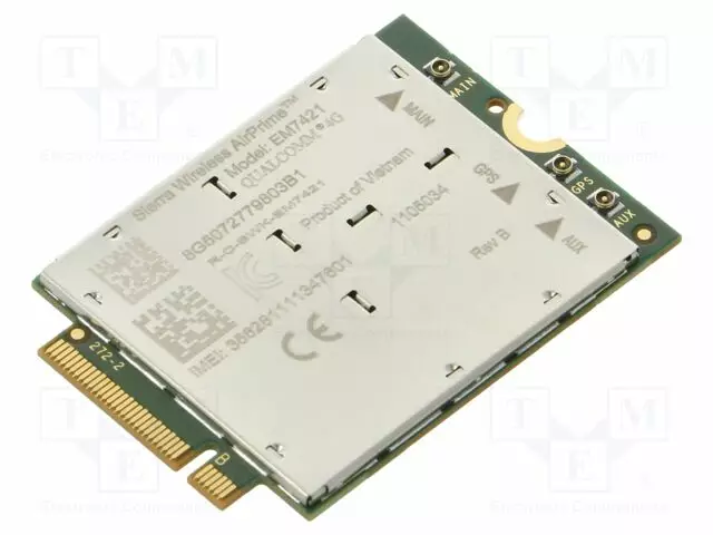 MODUULI: LTE - 4G - DOWN: 300MBPS - UP: 150MBPS - M.2 - HSPA+,LTE CAT7 - M2M (GPRS/HSPA/LTE) moduulit - EM7421 - 1