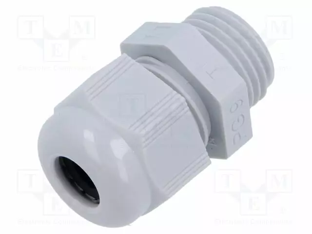 LÄPIVIENTI - PG9 - IP68 - POLYAMIDI 6 - VAALEANHARMAAA - HELUTOP® HT - Läpivientikappaleet ja holkkitiivisteet - HELU-99301 - 1