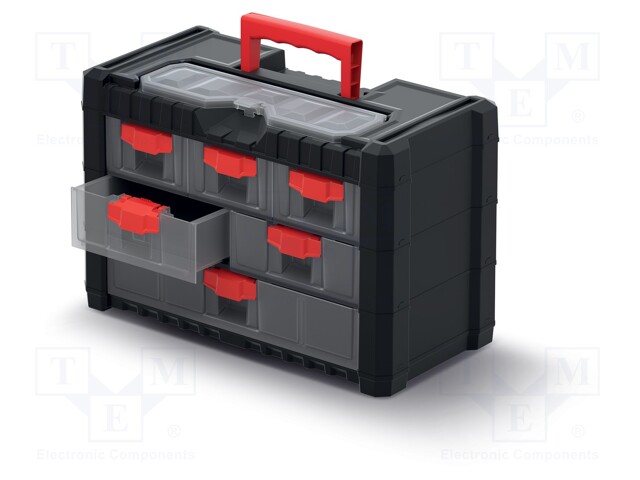 SÄILIÖSETTI - POLYMEERI - LÄPINÄKYVÄ - MUSTA - MULTICASE CARGO - 400MM - Laatikot ja setit - KMC301 - 1