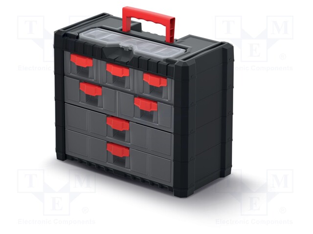 SÄILIÖSETTI - POLYMEERI - LÄPINÄKYVÄ - MUSTA - MULTICASE CARGO - 400MM - Laatikot ja setit - KMC401 - 1