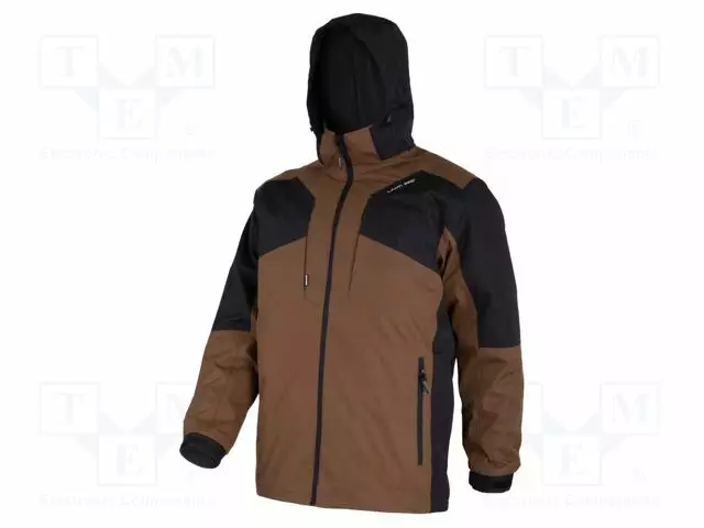 WORK JACKET - SIZE: S - BROWN-MUSTA - 3IN1 - WITH DETACHABLE LINER - Työ- ja suojavaatteet - LAHTI-L4093801 - 1