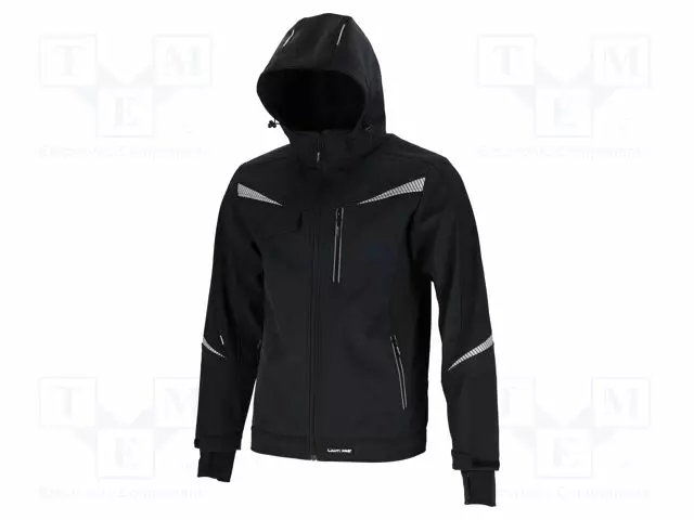 SOFTSHELL-TAKKI - KOKO: S - MUSTA - HUPULLA - 310G/M2 - Työ- ja suojavaatteet - LAHTI-L4094601 - 1