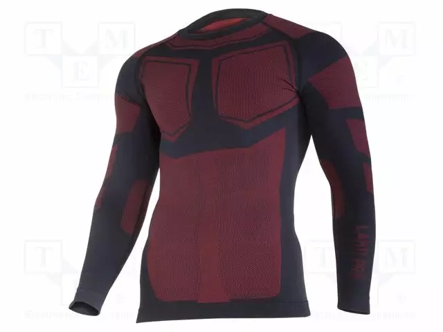 THERMOACTIVE SHIRT - SIZE: M,S - MUSTA-PUNAINEN - Työ- ja suojavaatteet - LAHTI-L4120501 - 1