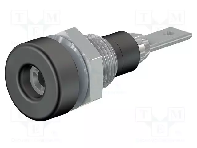 LABORATORY CONNECTOR: 2MM BANANA - SOCKET - 10A - 23MM - MUSTA - 60VDC - Banaanijatkoliittimet - LB-I2R-M6-21 - 1