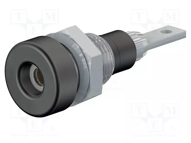 LABORATORY CONNECTOR: 2MM BANANA - SOCKET - 10A - 23MM - MUSTA - 60VDC - Banaanijatkoliittimet - LB-IF2R-M6-21 - 1