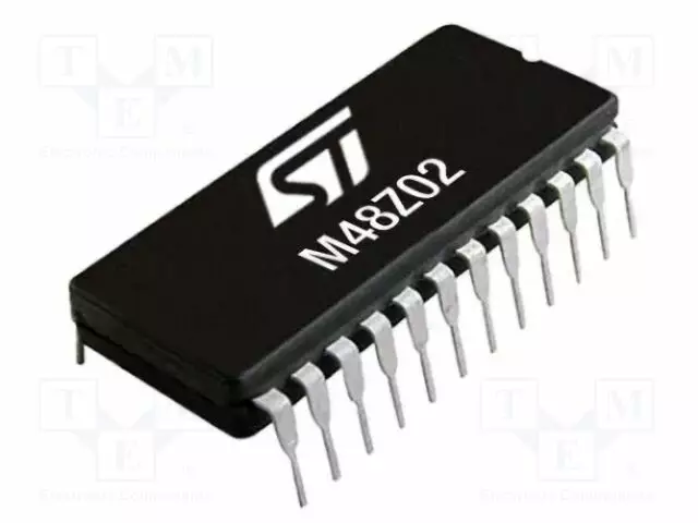 IC: MUISTI - 16KBSRAM - PARALLEL - 4,75÷5,5V - PCDIP24 - SRAM rinnakkaisl. muistit - mikropiirit - M48Z02-150PC1 - 1