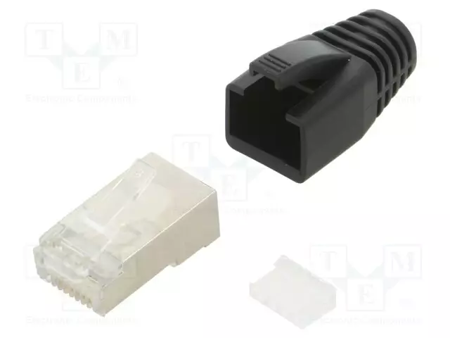 LIITIN: RJ45 - PISTOKE - PIN: 8 - CAT: 6A - SUOJATTU,MURTOSUOJALLA - 8P8C - RJ liittimet - MHRJC6AR2411 - 1