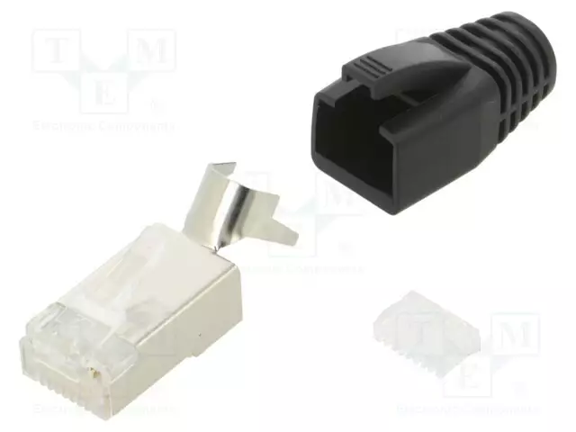 LIITIN: RJ45 - PISTOKE - PIN: 8 - CAT: 6A - SUOJATTU,MURTOSUOJALLA - 8P8C - RJ liittimet - MHRJC6AR2421 - 1
