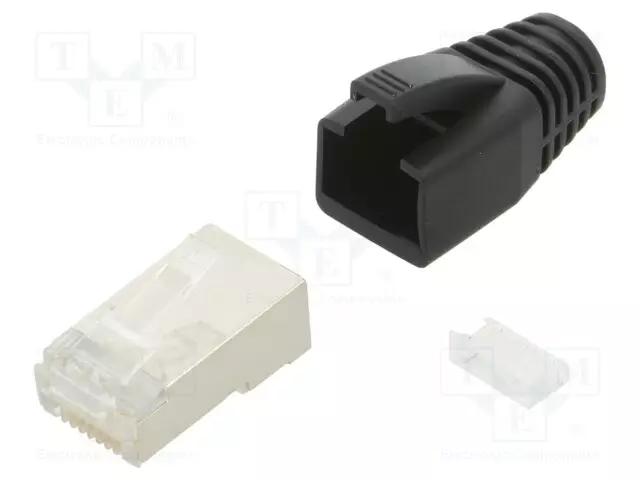 LIITIN: RJ45 - PISTOKE - PIN: 8 - CAT: 6 - SUOJATTU,MURTOSUOJALLA - 8P8C - RJ liittimet - MHRJC6R1411 - 1