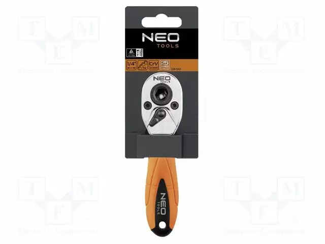 WRENCH: RATTLE - 1/4" - WITH SWITCH - 105MM - SCREWDRIVER BITS - Hylsyavaimet - NEO-08-501 - 1