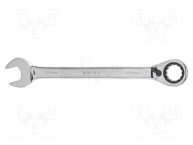 WRENCH: COMBINATION SPANNER - RATTLE - 19MM - CHROM-VANADIUM STEEL - Vääntötyökalut ja kiintolenkit - NEO-09-331 - 1