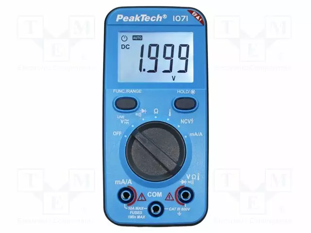 YLEISMITTARI - LCD - 3,5 NUMEROA (2000) - I DC: 2000MA,10A - Digitaaliyleismittarit - PKT-P1071 - 1