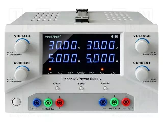 LABORATORY POWER SUPPLY: STANDARD - MULTI-CHANNEL - CH: 2 - 0÷30VDC - Laboratorioteholähteet - PKT-P6191 - 1
