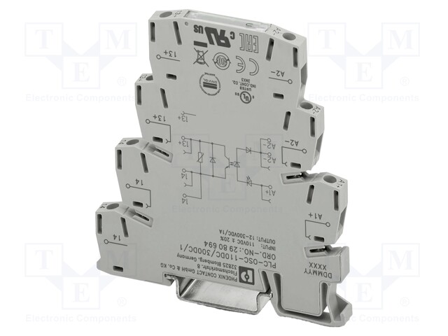 RELE: PUOLIJOHDE - SPST-NO - UKELAN: 5VDC - 1A - 1A/300VDC - Elektromagneettiset relesarjat - PLC-OSC5DC300DC1 - 1