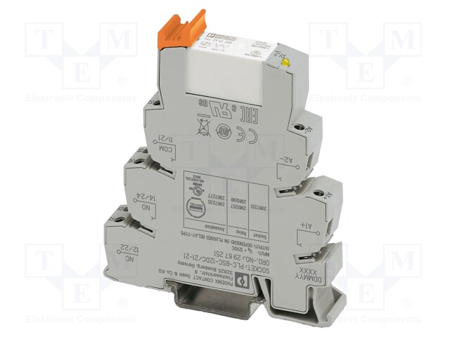 RELE: LIITÄNTÄ - DPDT - UKELAN: 60VDC - 6A - 3A/250VAC - 2A/24VDC - IP20 - Elektromagneettiset relesarjat - PLC-RSC-60DC21-21 - 1