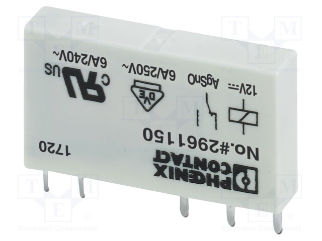 RELE: MINIATYYRI - SPDT - UKELAN: 18VDC - IKOSKETINTEN MAX: 6A - PCB - Pienoisreleet - REL-MR-18DC21 - 1