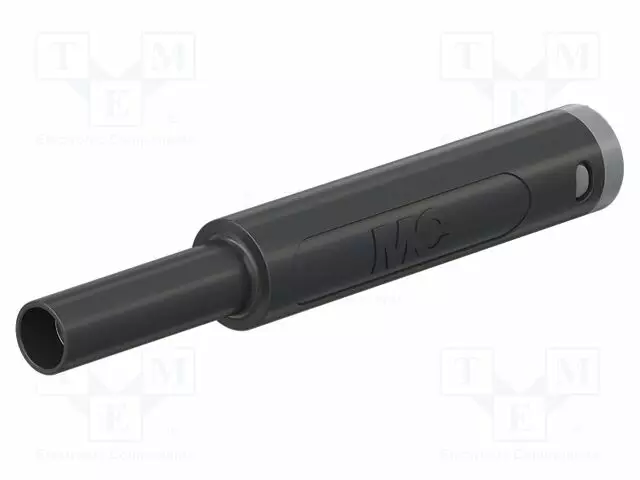 LABORATORY CONNECTOR: 4MM BANANA - SOCKET - 1KV - 19A - MUSTA - 3.9MM - Banaanijatkoliittimet - SBCR10-4A-39-21 - 1