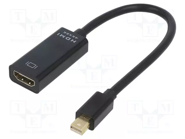 HDMI ADAPTERI -PISTORASIA,MINI DISPLAYPORT-PISTOKE - 0,15M - HDMI, DVI, DisplayPort johdot - A-MDPM-HDMIF4K-01 - 1