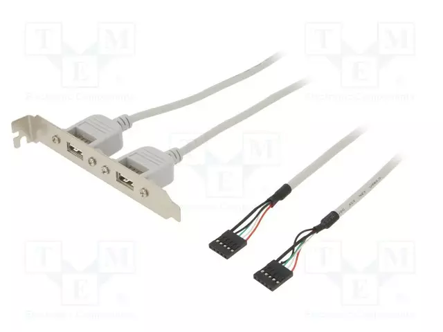 ADAPTERI - PIILLÄ - USB A-PISTORASIA X2,5PIN KOUKKULIITIN X2 - 1M - USB kaapelit ja adapterit - AK674.1 - 1