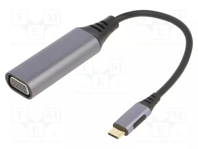 ADAPTERI - USB 3.0 - D-SUB 15PIN HD-PISTORASIA,USB C PISTOKE - USB kaapelit ja adapterit - A-USB3C-VGA-01 - 1