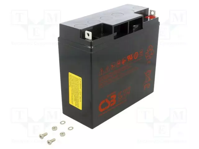 AKKU: LYIJYHAPPO - 12V - 17AH - AGM - AUTOMAATTINEN - 181X76,2X167MM - Lyijyhyytelöakut - ACCU-GP12170B1 - 1