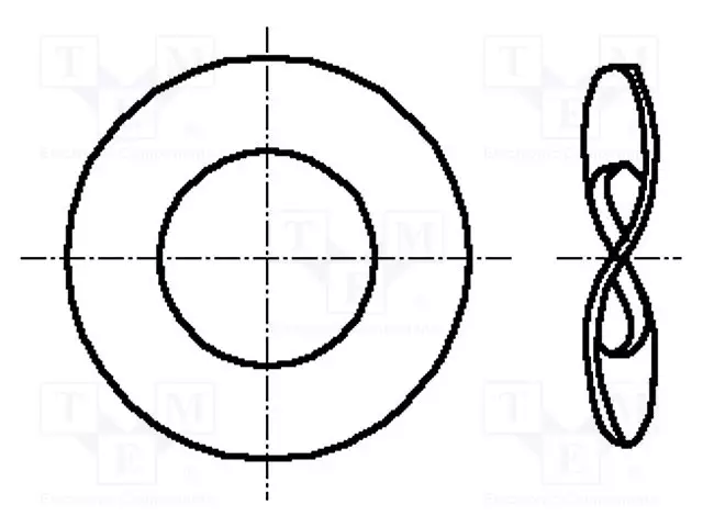 JOUSIALUSLEVY - M6 - D=12MM - H=1,3MM - JOUSIPRONSSI - Aluslevyt ja prikat - B6BN591 - 1