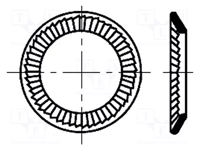 ALUSLEVY - KARTIOMAINEN - M3 - D=5,5MM - H=0,95MM - BN 20041 - Aluslevyt ja prikat - B3BN20041 - 1