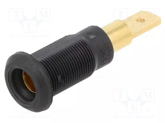 LABORATORIOBANAANILIITIN 4MM - PISTORASIA - 25A - MUSTA - KULLATTU - Banaanijatkoliittimet - BI-LB4X-IFA-21 - 1