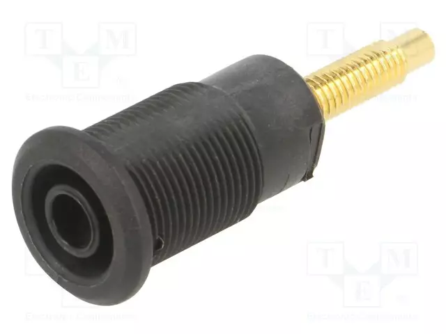 LABORATORIOBANAANILIITIN 4MM - PISTORASIA - 32A - MUSTA - KULLATTU - Banaanijatkoliittimet - BI-SLB4-G-21 - 1