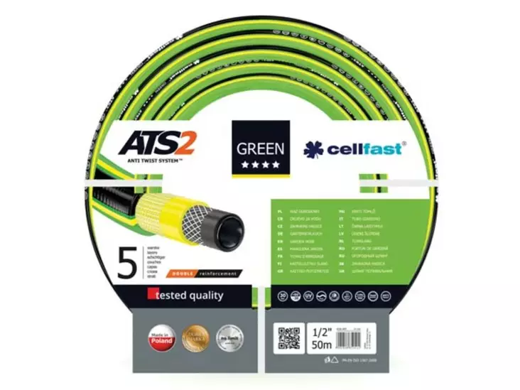 CELLFAST - VESILETKU - GREEN ATS2™ 1/2" - 50 m - Puutarhaletkut, liittimet ja kastelu - CF15-101 - 1