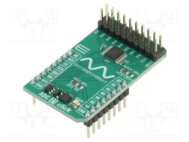 CLICK BOARD - PROTOTYYPPIPIIRILEVY - KOMP: ADC1283 - ADC - Laajennuslevyt - MIKROE-5531 - 1