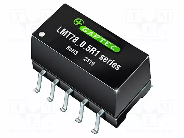 DC/DC MUUNNIN - TULOJÄNNITE 15÷36VDC - LÄHTÖJÄNNITE 12VDC - ILÄH: 500MA - SMD10 - SMD - DC/DC muuntimet - LMT78-12-0.5R1 - 1