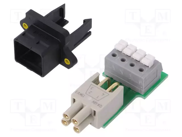 LIITIN: SUORAKULMA - NAARAS - PIN: 4 - HARTING liittimet - 09462454021 - 1