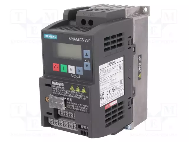 AUTOMATION MODULE: INVERTER - MAX MOTOR POWER: 0.75KW - 0÷599HZ - Yksivaiheiset vaihtosuuntaajat - 6SL3210-5BB17-5UV1 - 1
