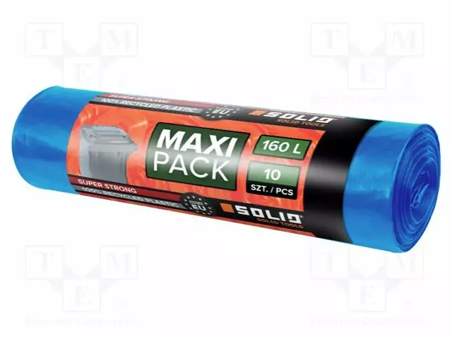 JÄTESÄKIT - LDPE - SININEN - 160L - 10KPL - MAXI PACK - Pakkaaminen ja suojaus - SOLID-5861 - 1