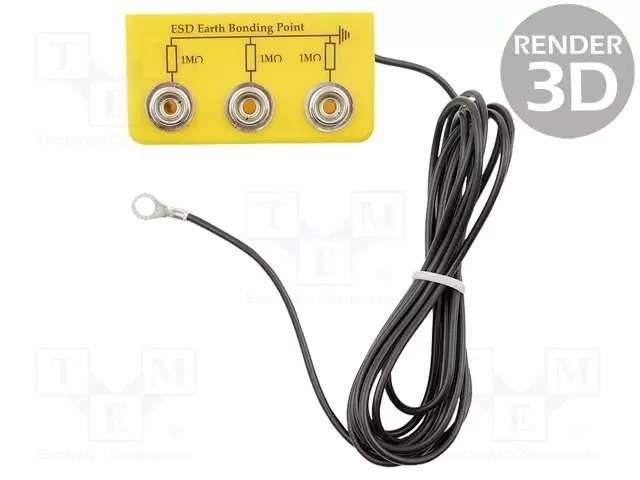 JOHDOLLA VARUSTETUT MAADOITUSJÄRJESTELMÄT - ESD - 70X35MM - 1MOHM - ESD lisätarvikkeet - BRN-9-359-1 - 1