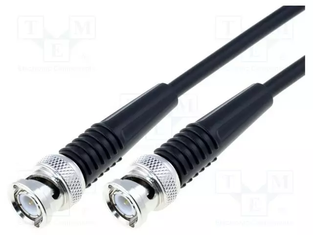 KAAPELI - 1M - BNC-UROS-MOLEMMIN PUOLIN - MUSTA - 50OHM - Antennijohdot - CABLE-BNC-1 - 1