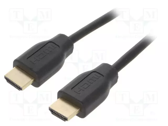 KAAPELI - HDMI-PISTOKE,MOLEMMIN PUOLIN - 2M - MUSTA - MUOVI - HDMI, DVI, DisplayPort johdot - CH0101 - 1