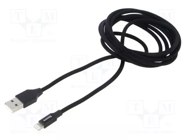 KAAPELI - HIGH SPEED,USB 2.0 - 1,8M - MUSTA - TEKSTIILI - USB kaapelit ja adapterit - CALYW-A01 - 1
