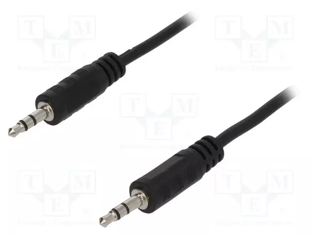 KAAPELI - JACK 3,5MM 3PIN PISTOKE,MOLEMMIN PUOLIN - 3M - MUSTA - Muut audio-videokaapelit - CA1051 - 1