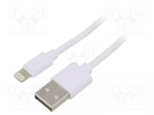 KAAPELI - USB 2.0 - APPLE LIGHTNING-PISTOKE,USB A PISTOKE - 1,8M - USB kaapelit ja adapterit - AK-USB-31 - 1