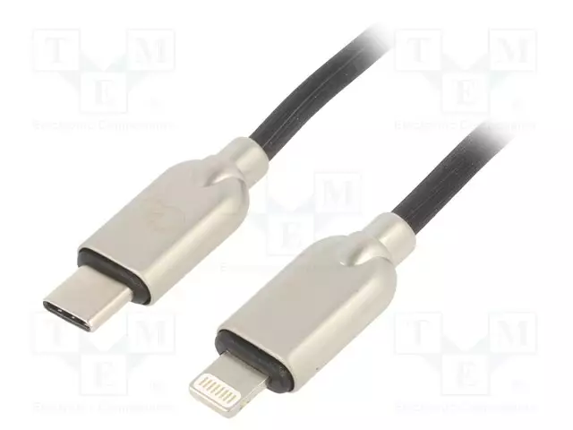 KAAPELI - CABLEXPERT - USB 2.0 - 1M - MUSTA - 480MBPS - 18W - USB kaapelit ja adapterit - CC-USB2PD18-CM8PM1 - 1
