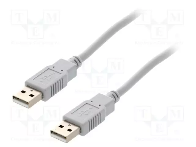 KAAPELI - USB 2.0 - USB A PISTOKE,MOLEMMIN PUOLIN - 1M - HARMAA - CU - USB kaapelit ja adapterit - CAB-USBAA1 - 1