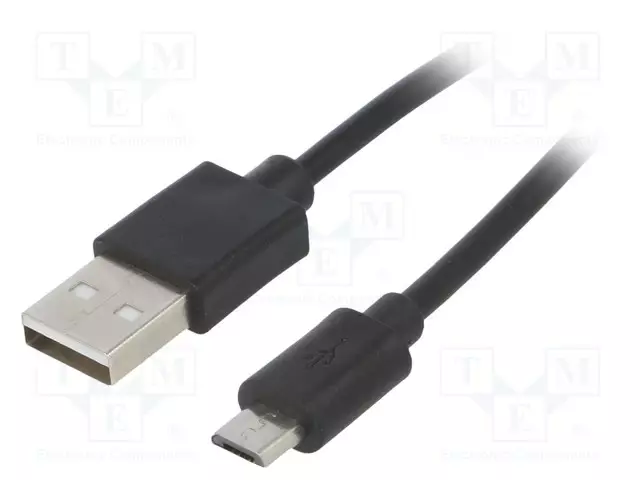 KAAPELI - USB 2.0 - USB A PISTOKE,USB B MIKROPISTOKE - NIKKELÖITY - USB kaapelit ja adapterit - AK-USB-01 - 1